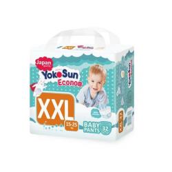Детские подгузники-трусики YokoSun Econom размер XXL (15-25 кг) 32 шт.